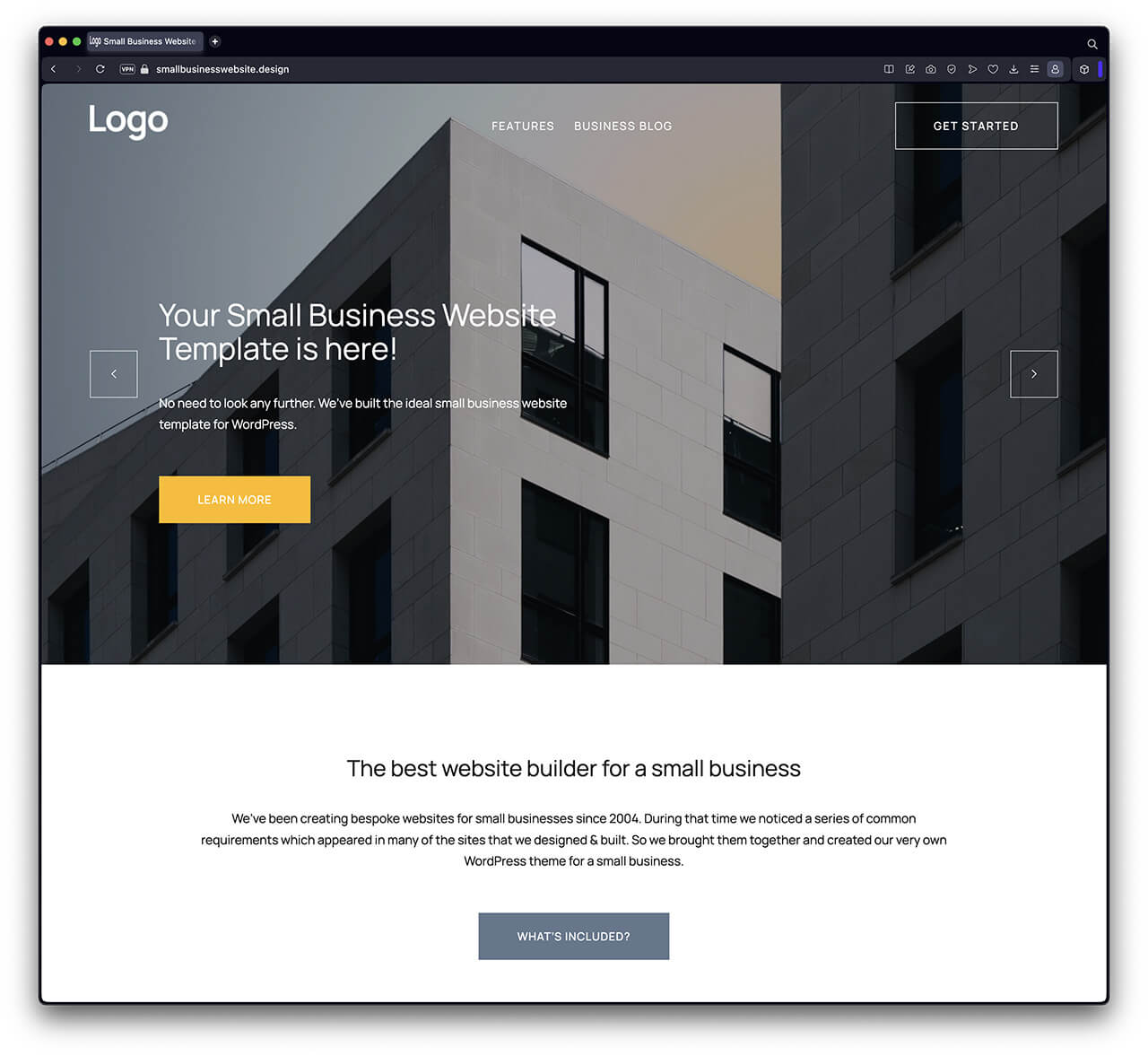 Modern Small Business Website Template Design
